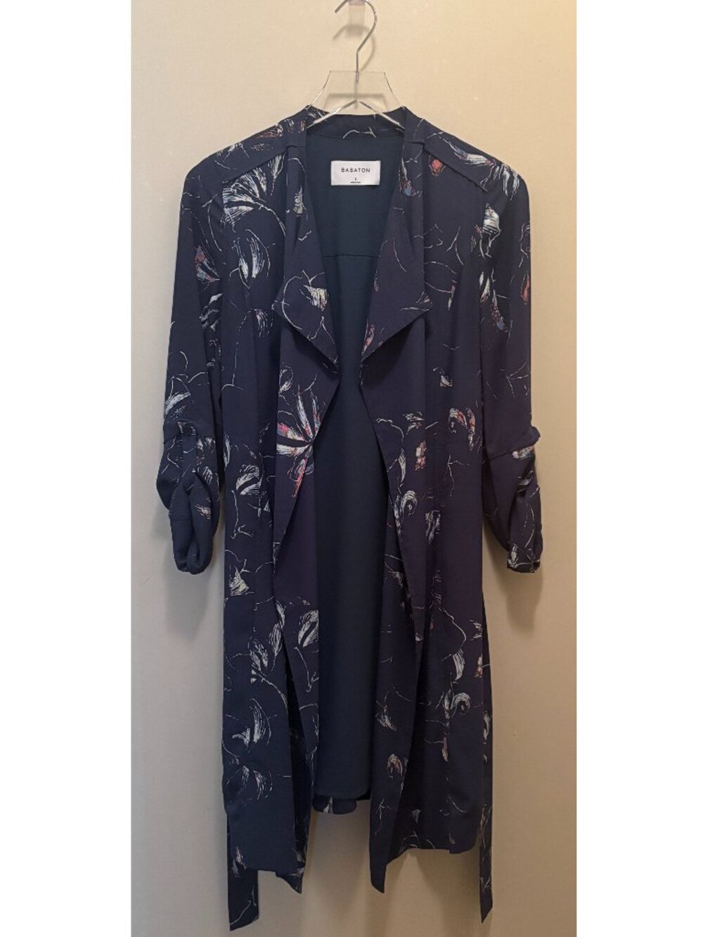 Aritzia Babaton Quincey Jacket, Teal Floral